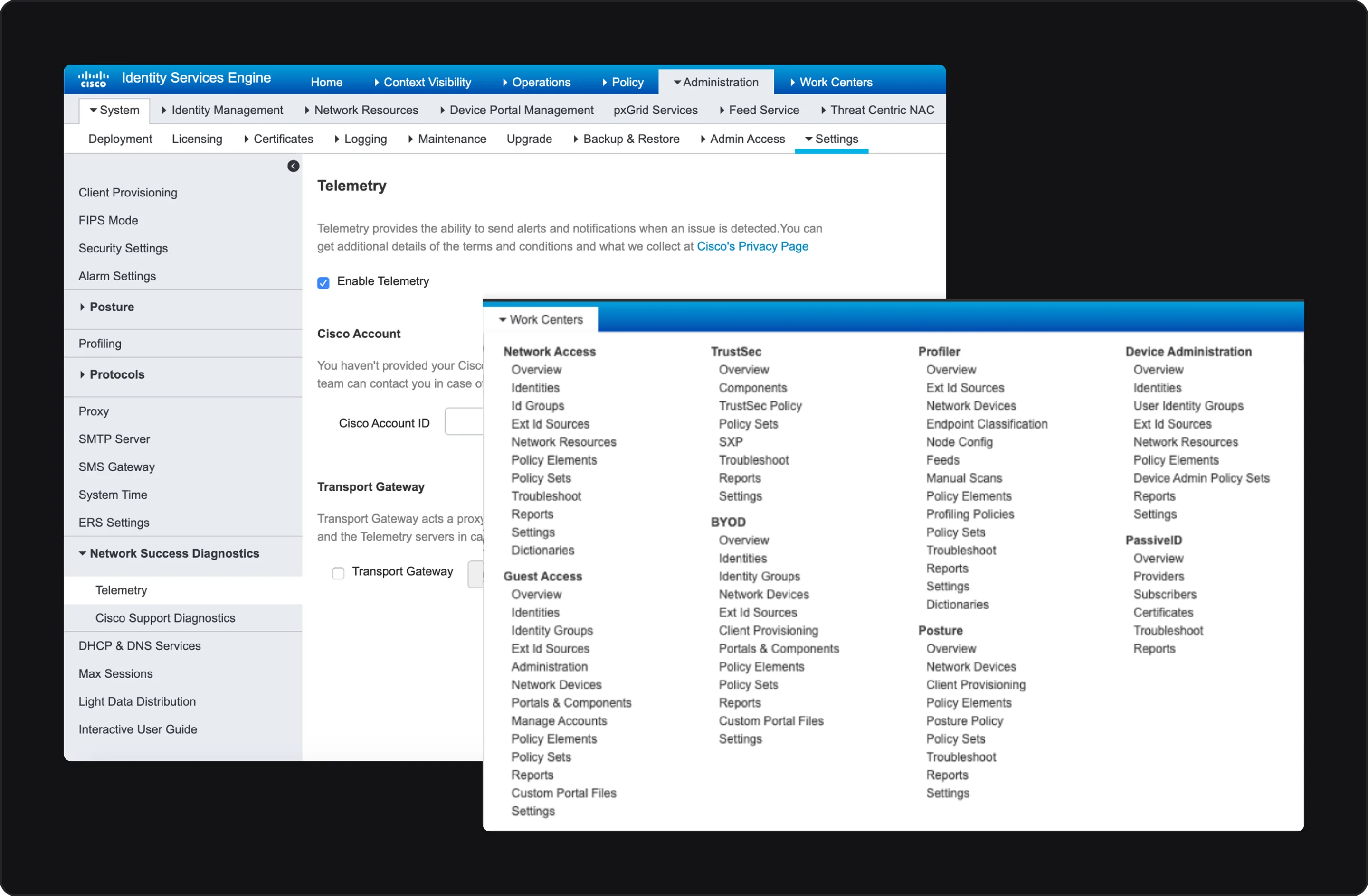 The ISE admin console: over 1,000 pages