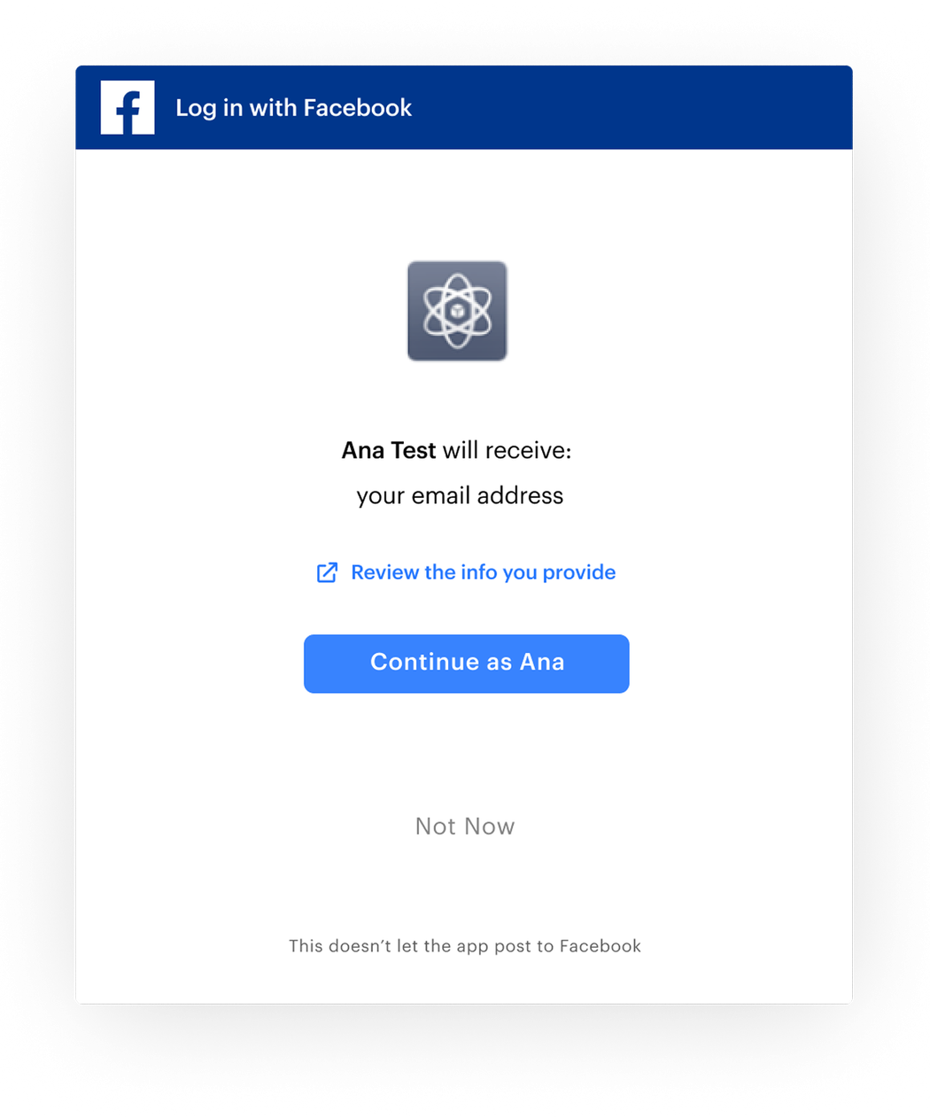 Portal screen: continue with a social account, no registration.